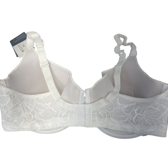 Bali White Lace Desire Underwire Bra 42DD Full Coverage Shaping Foam Style 6542 - Picture 3 of 12